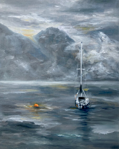 Bevor the thunderstorm (2), oil on canvas, 50x60 cm, 2022