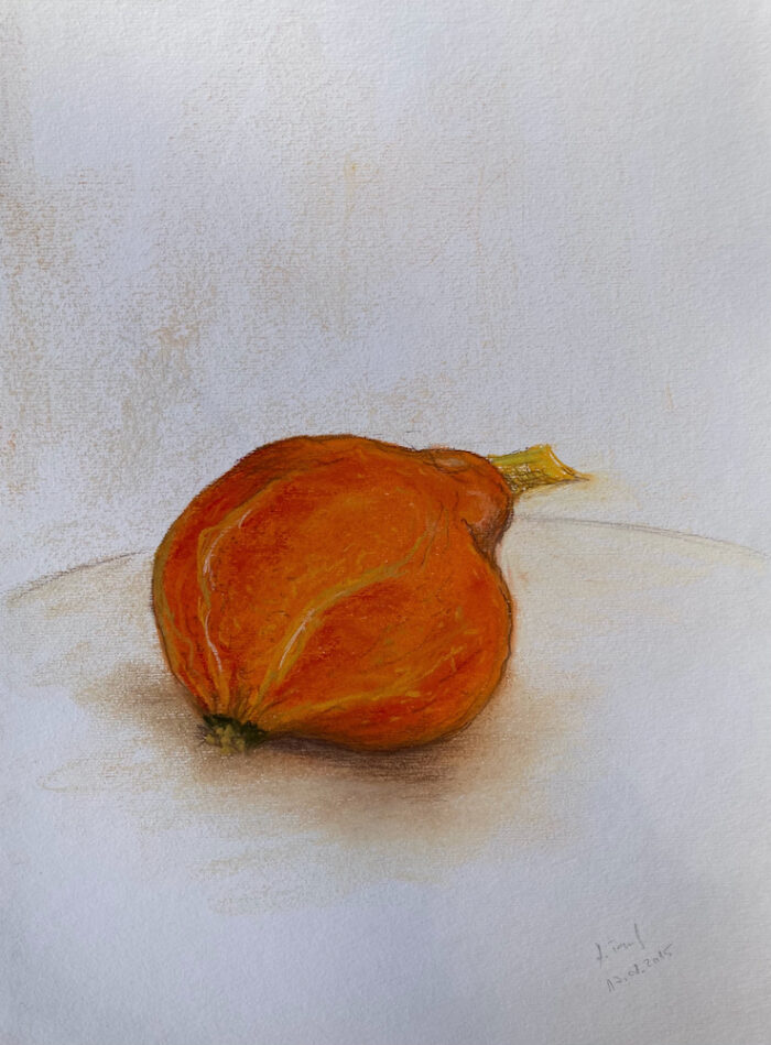 Hokaido Pumpkin, pastel on paper, 20x30 cm, 2015