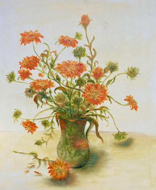 Marigolds, oil on canvas, 40x50 cm, 2015