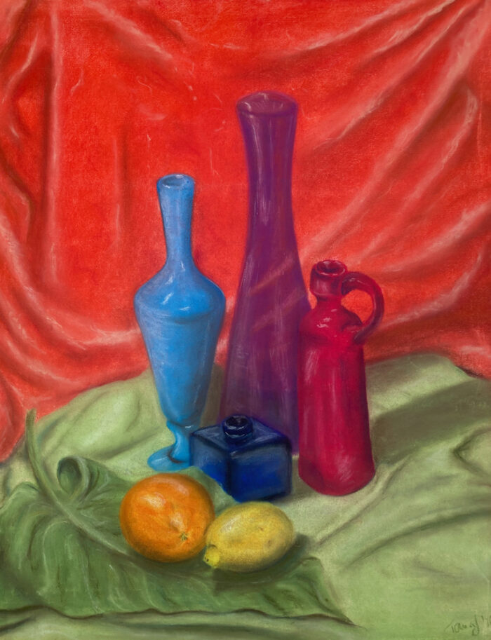 Still life, pastel on pastelpaper, 50x60 cm, 1995