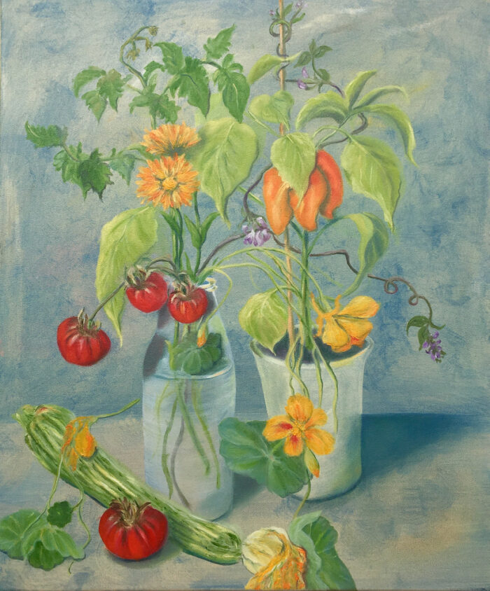 Vegetables from my garden, oil on canvas, 40x50 cm, 2020