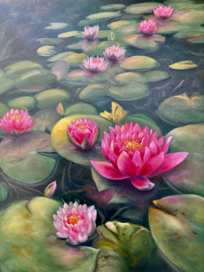 Waterlilies in my pond (I), oil on canvas, 80x100 cm, 2021