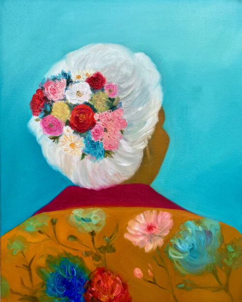 The flower women, oil on canvas, 40x50 cm, 03.2023