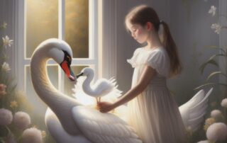 The girl with the swan